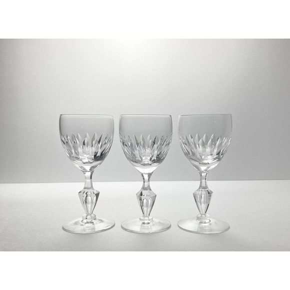 Hawkes “Ramsey” Set of 3 Crystal Wine Goblets, 5 3/4” 4oz Signed - Picture 2 of 6